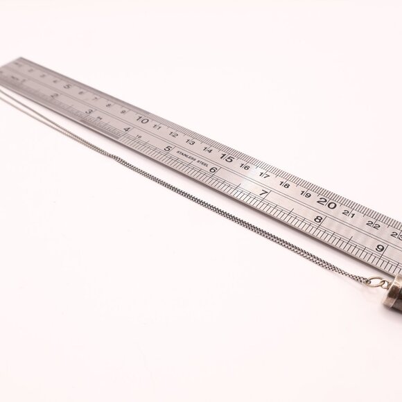 Chrysocolla Bullet Drop Pendant & Silver Chain - Picture 4 of 4